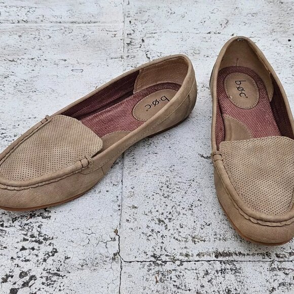 B.O.C Women Loafer Shoes Taupe Vegan Faux Leather Upper Slip On Shoes Size 10M - Picture 3 of 10